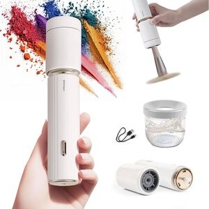 White Universal makeup brush cleaner and dryer